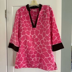Lilly Pulitzer Tribal Tunic Long Sleeve Pink Small